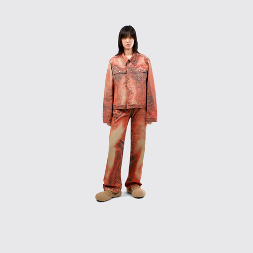 Image of Denim Jeans Burnt Orange Denim Jeans