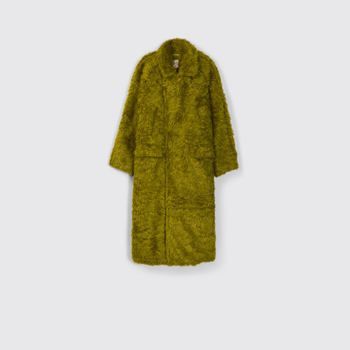Side view of CAMPERLAB COATS & JACKETS Green textured coat