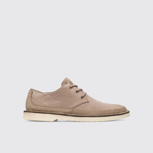 Side view of Morrys Beige shoe for men