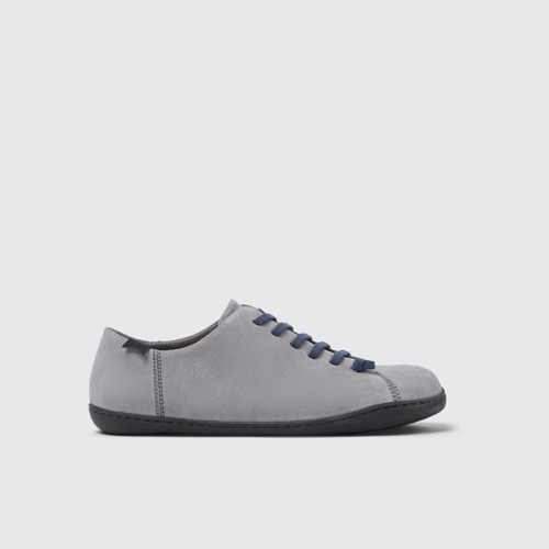 Image of Side view of Peu Gray Nubuck Men's Shoes.