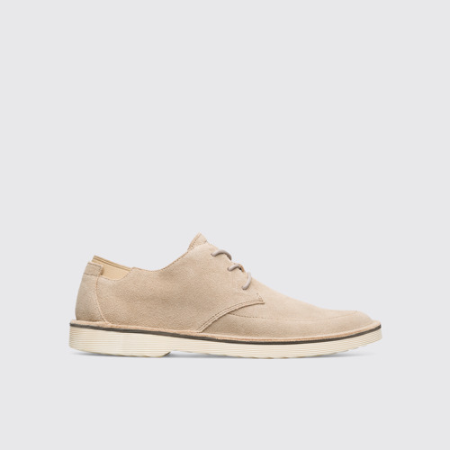 Side view of Morrys Beige shoe for men