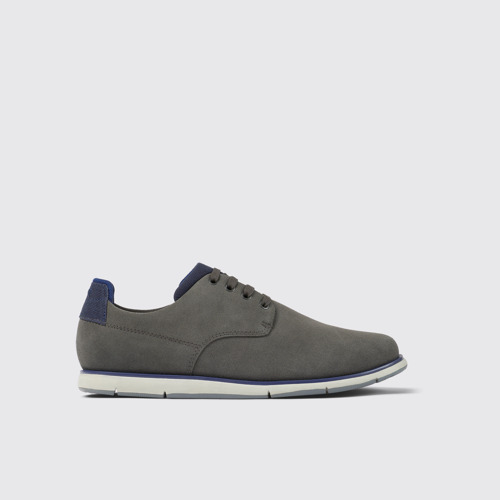 Image of Side view of Smith Multicolor Nubuck and Textile Shoes for Men.