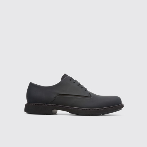 Side view of Neuman Black Formal Shoes for Men