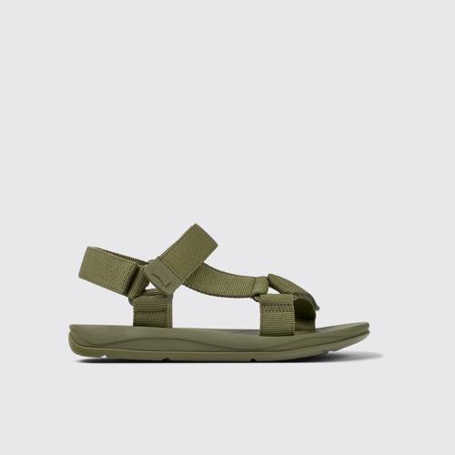 Image of Match Sandales en textile vert pour homme