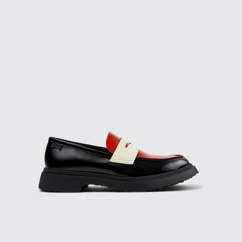 Side view of Twins Multicolor Leather Moccasin/Nautical Shoes for Men.