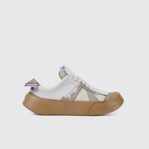 Image of Side view of ADERERROR White/beige shoes