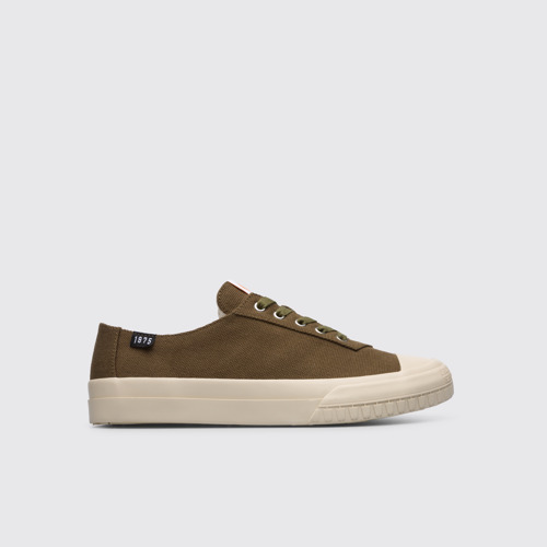 Side view of Camaleon Dark green sneaker for men