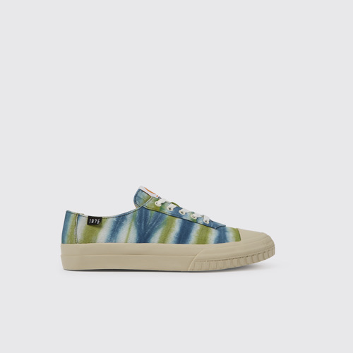 Image of Side view of Camper x EFI Multicolored organic cotton sneakers for men