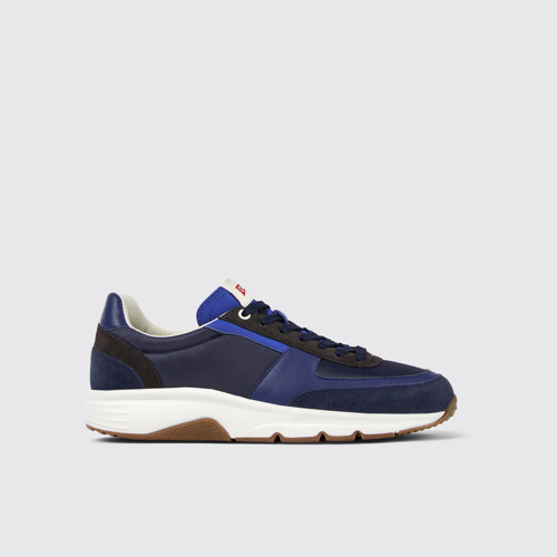 Side view of Drift Blue and grey sneaker for men