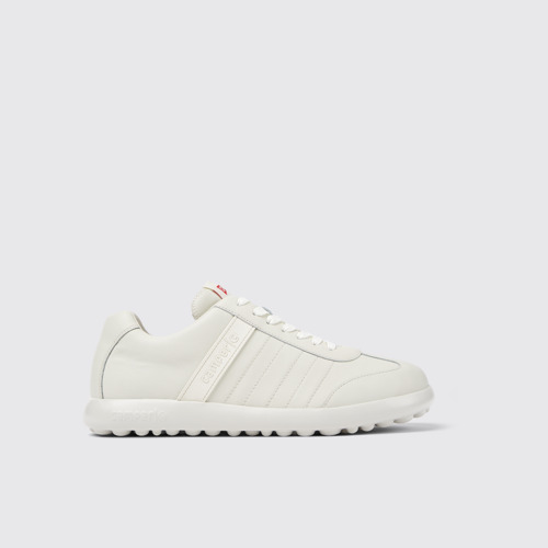 Image of Side view of Pelotas XLite White leather sneakers for men