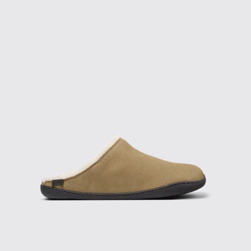 Image of Side view of Peu Brown nubuck shoes for men