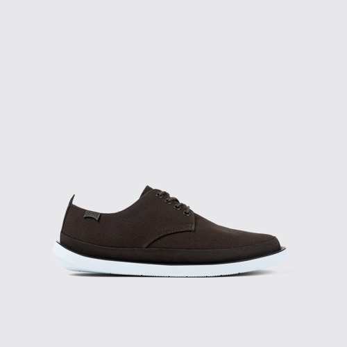 Image of Side view of Wagon Gray Textile/Nubuck Blucher for Men