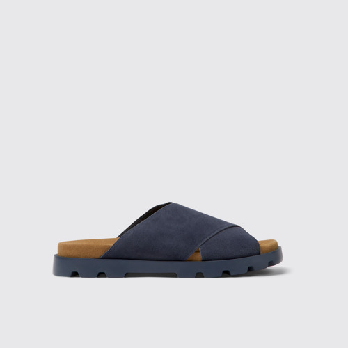 Image of Brutus Sandal Sandalias azul marino de nobuk para hombre
