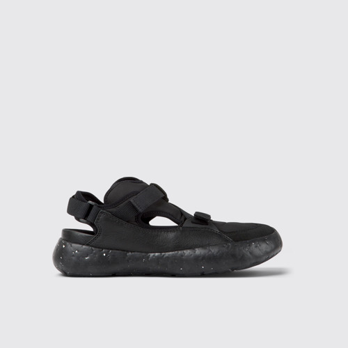 Image of Side view of Peu Stadium Black semi-open sneakers for men