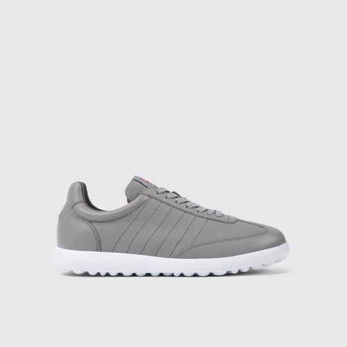 Image of Side view of Pelotas XLite Gray leather sneakers for men