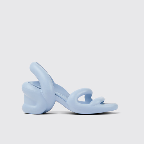 Image of Side view of Kobarah Light blue unisex sandal