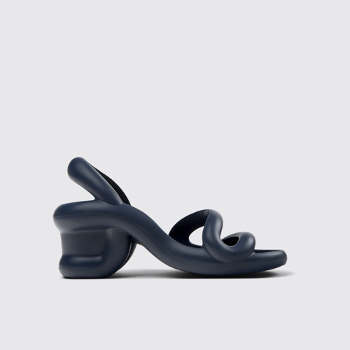 Image of Side view of Kobarah Blue Sandals for Men.
