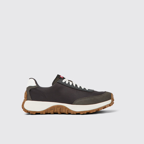 Image of Side view of Drift Trail VIBRAM Multicolor Recycled PET and Nubuck Sneakers for Men.