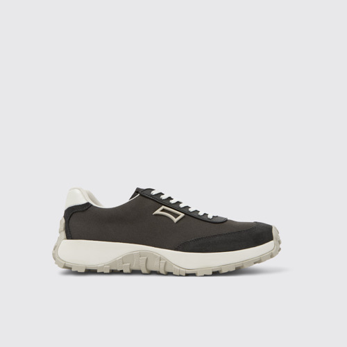 Image of Side view of Drift Trail VIBRAM Multicolor Recycled PET and Nubuck Sneakers for Men.
