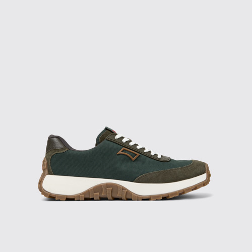 Image of Drift Trail Grüner Herrensneaker aus Textil und Nubukleder.