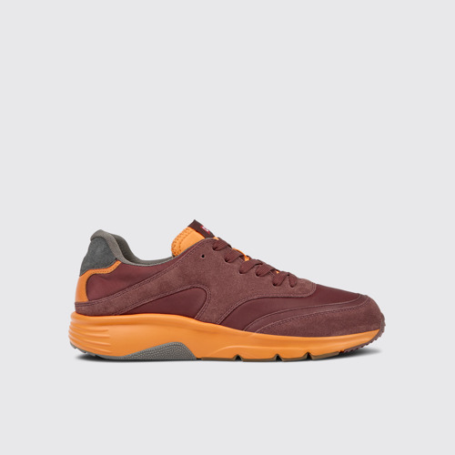 Image of Drift Sneakers color tinto y naranjas de tejido para hombre