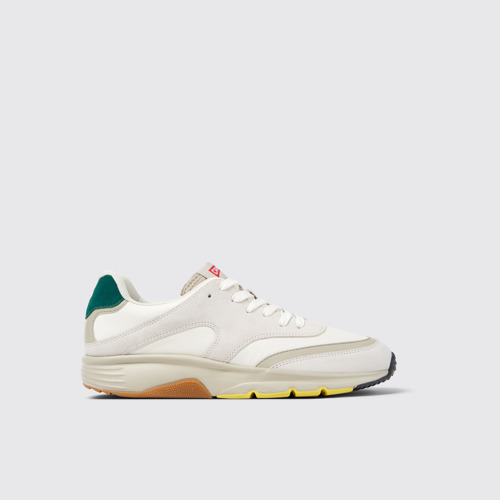 Image of Side view of Drift Multicolored textile and nubuck sneakers for men