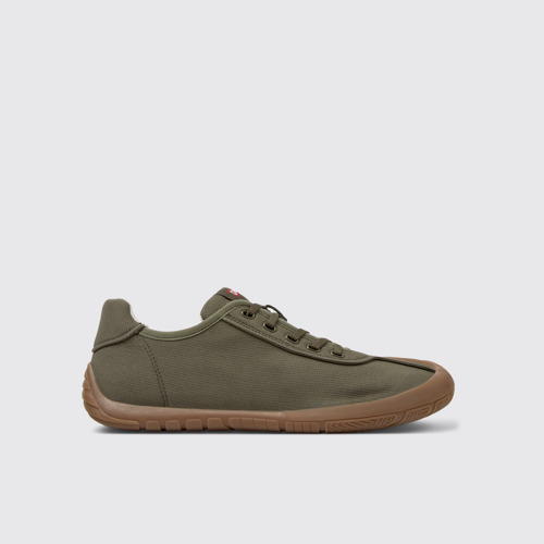 Image of Side view of Path Green Recycled PET Sneakers for Men.