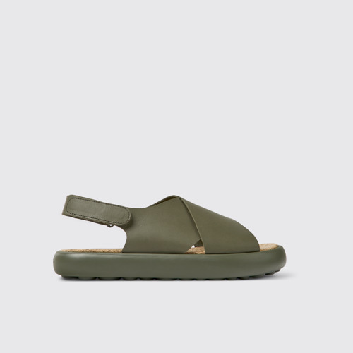 Image of Pelotas Flota Sandalias de piel verdes para hombre