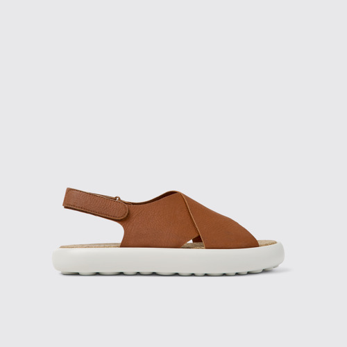 Image of Side view of Pelotas Flota HyphaLite™ Brown and white HyphaLite™ sandals for men