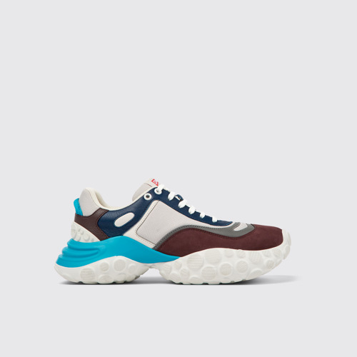 Image of Side view of Pelotas Mars Multicolored textile and nubuck sneakers for men