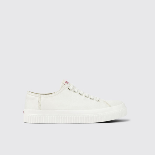 Image of Side view of Peu Roda White Textile Basket for Men