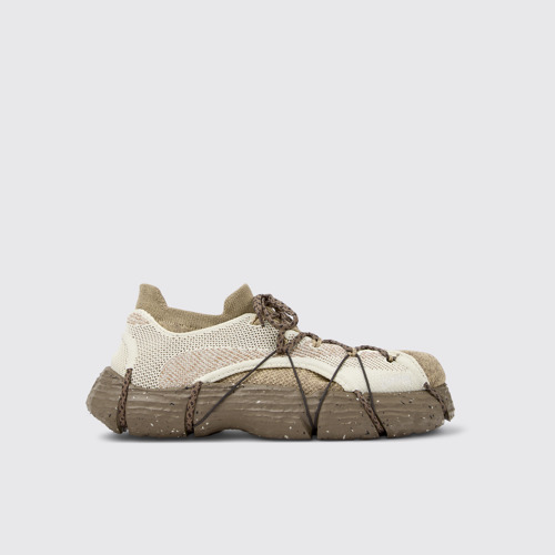 Image of Side view of ROKU White, beige Sneaker for Men