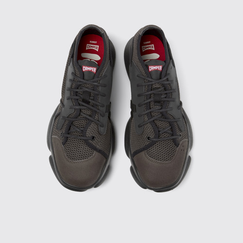 Overhead view of Karst Gray Textile Sneaker for Men