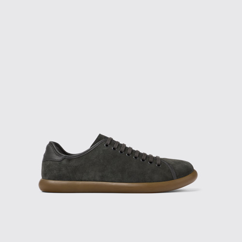Side view of Pelotas Soller Gray Nubuck/Leather Sneaker for Men