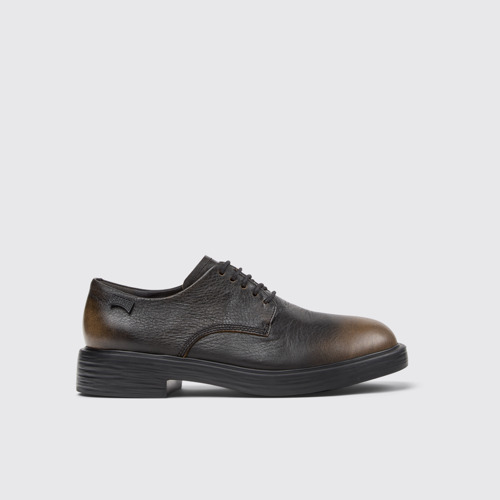 Image of Side view of Dean Multicolor Leather Shoes for Men.