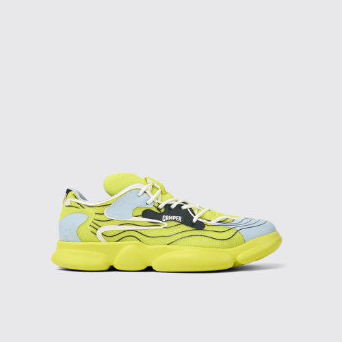 Image of Side view of Karst Multicolored Textile Sneaker for Men