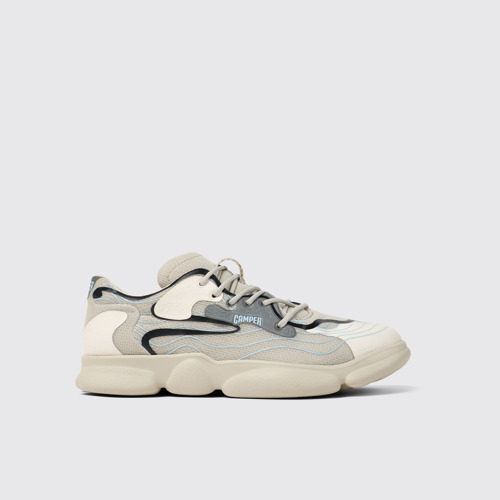 Image of Side view of Karst Multicolored Textile Sneaker for Men