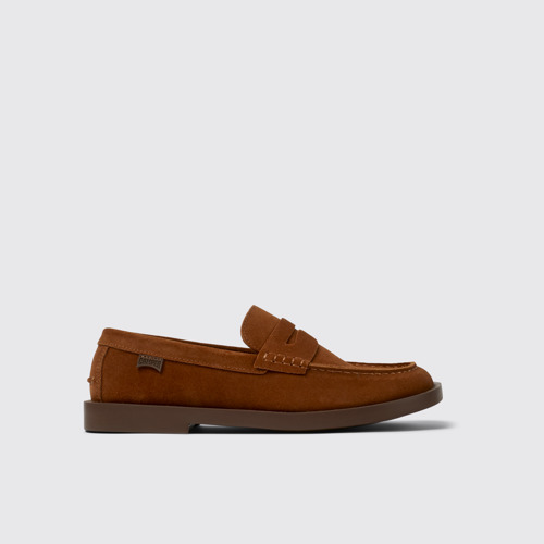 Image of Don Zapatos de nobuk marrón para hombre.