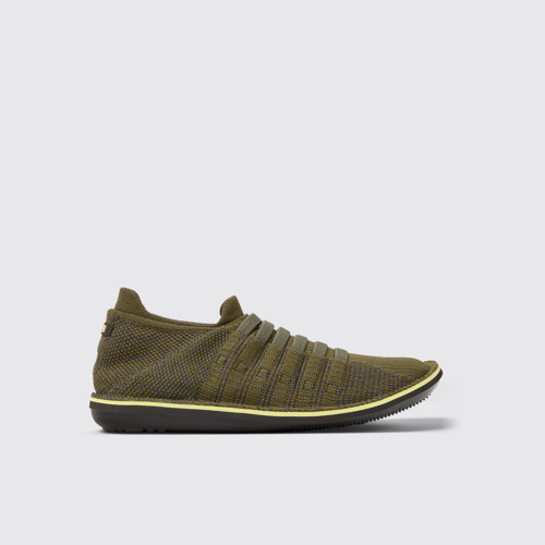 Image of Side view of Beetle Multicolor Recycled PET Knit Shoes for Men.