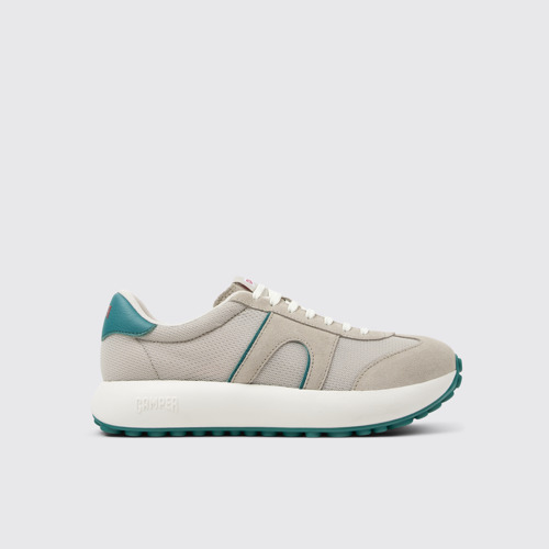 Image of Side view of Pelotas Athens Multicolor Recycled PET and Nubuck Sneakers for Men.