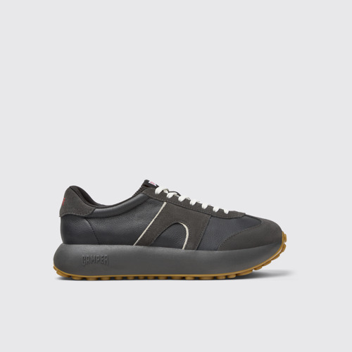 Image of Side view of Pelotas Athens Multicolor Leather and Nubuck Sneakers for Men.