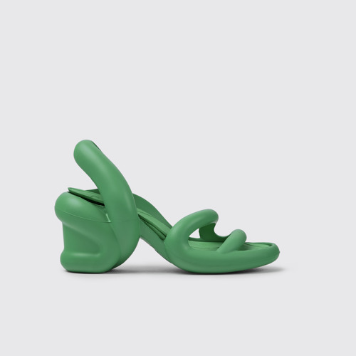 Side view of Kobarah Green unisex sandals