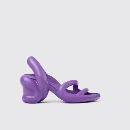 Image of Side view of Kobarah Purple unisex Sandal