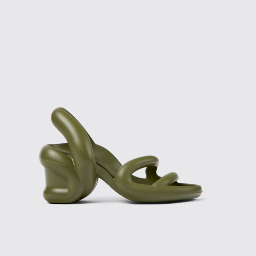 Image of Side view of Kobarah Green unisex Sandal
