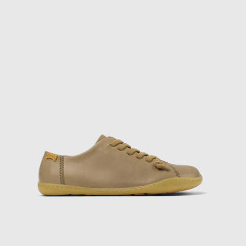 Image of Side view of Peu Brown Leather Shoes for Women