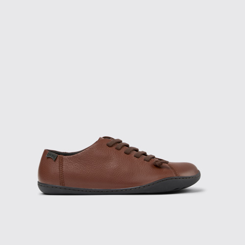 Image of Side view of Peu Red Leather Shoes for Women