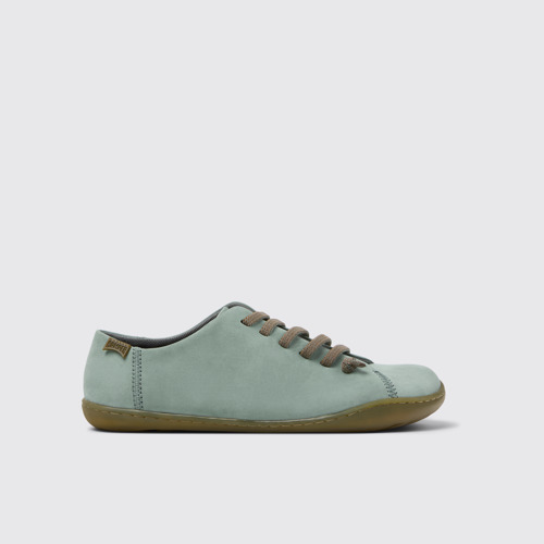 Side view of Peu Green Nubuck Women's Shoe.