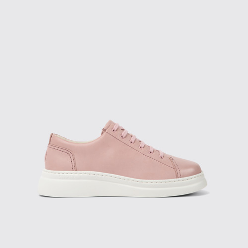 Runner Up Sneakers rosas de piel para mujer