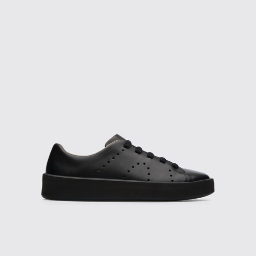 Side view of Courb Black women’s sneaker