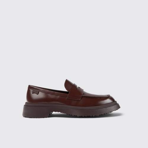 Image of Walden Mocasines burdeos de piel para mujer